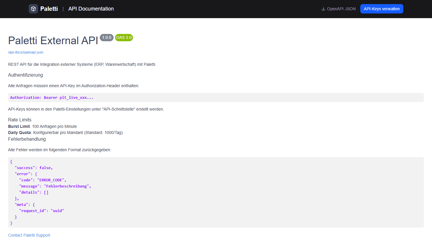 REST-API Dokumentation